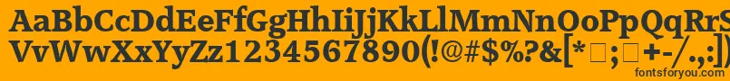 ConsoDisplaySsi Font – Black Fonts on Orange Background