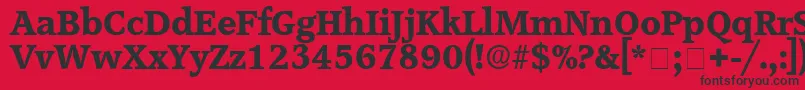 ConsoDisplaySsi Font – Black Fonts on Red Background
