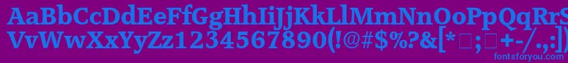 ConsoDisplaySsi Font – Blue Fonts on Purple Background