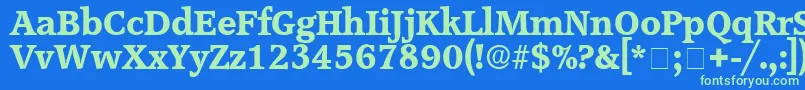 ConsoDisplaySsi Font – Green Fonts on Blue Background