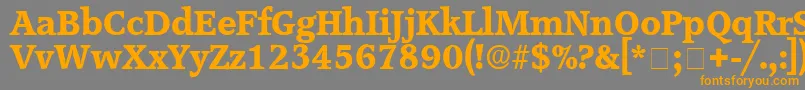 ConsoDisplaySsi Font – Orange Fonts on Gray Background