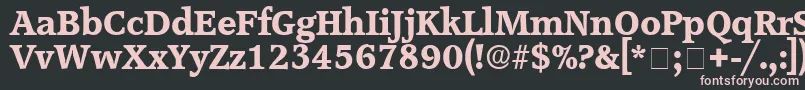 ConsoDisplaySsi Font – Pink Fonts on Black Background