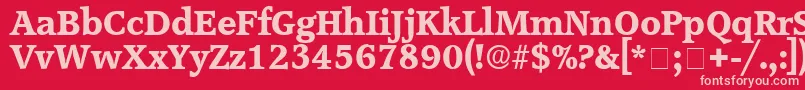 ConsoDisplaySsi Font – Pink Fonts on Red Background