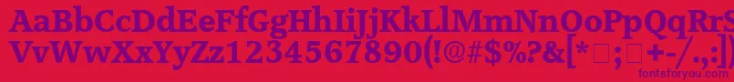 ConsoDisplaySsi Font – Purple Fonts on Red Background