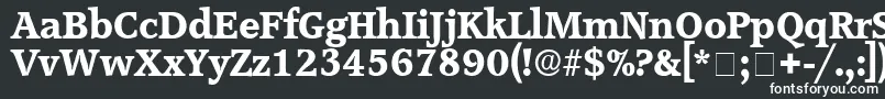 Шрифт ConsoDisplaySsi – белые шрифты на чёрном фоне