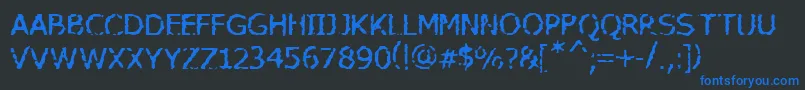 VtcAllwashedupRegular Font – Blue Fonts on Black Background