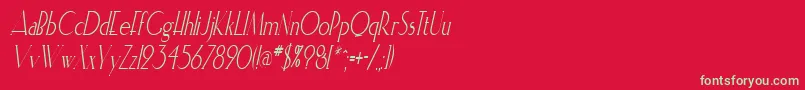 ElisiacondensedItalic Font – Green Fonts on Red Background