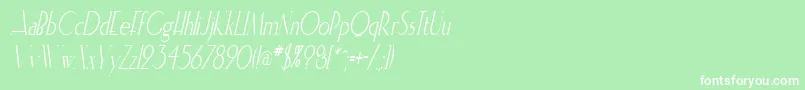 ElisiacondensedItalic Font – White Fonts on Green Background