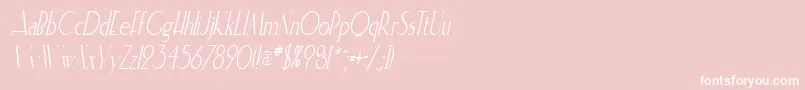 ElisiacondensedItalic Font – White Fonts on Pink Background