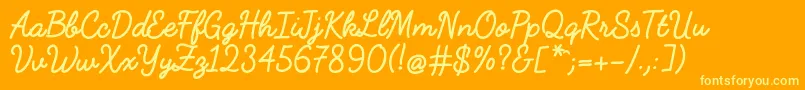 FabfeltscriptBold Font – Yellow Fonts on Orange Background
