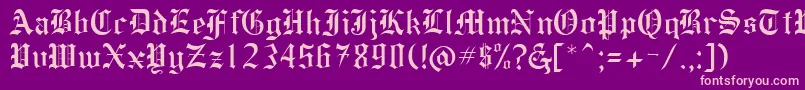 Inferno10 Font – Pink Fonts on Purple Background