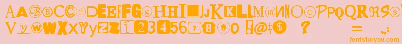 YetAnotherRansomNote Font – Orange Fonts on Pink Background