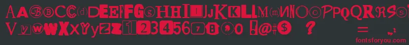 YetAnotherRansomNote Font – Red Fonts on Black Background