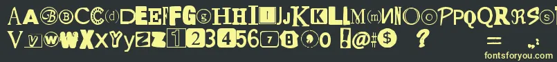 YetAnotherRansomNote Font – Yellow Fonts on Black Background