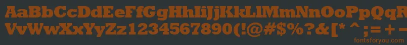 Шрифт Rodeoextrabold – коричневые шрифты на чёрном фоне