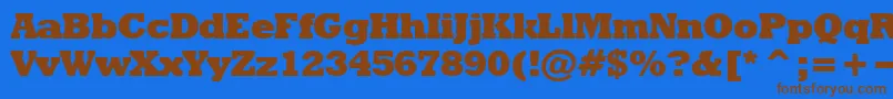 Шрифт Rodeoextrabold – коричневые шрифты на синем фоне