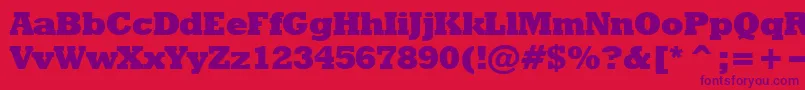 Rodeoextrabold Font – Purple Fonts on Red Background