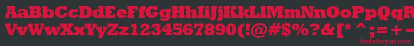 Rodeoextrabold Font – Red Fonts on Black Background