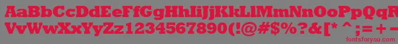 Rodeoextrabold-Schriftart – Rote Schriften auf grauem Hintergrund