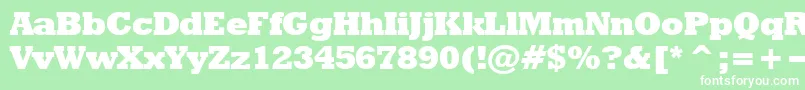 Rodeoextrabold-Schriftart – Weiße Schriften auf grünem Hintergrund