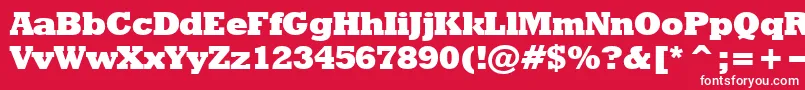 Rodeoextrabold Font – White Fonts on Red Background