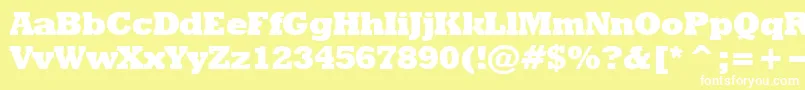 Rodeoextrabold Font – White Fonts on Yellow Background