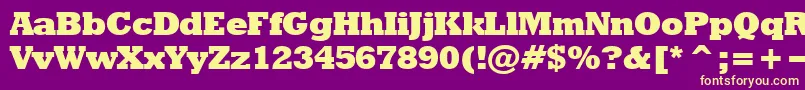 More about Rodeoextrabold Font Rodeoextrabold Font – Yellow Fonts on Purple Background