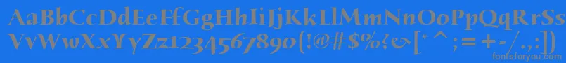 HumanaSerifItcBold Font – Gray Fonts on Blue Background