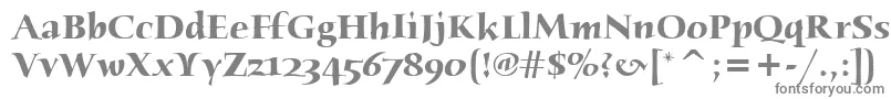 フォントHumanaSerifItcBold – 白い背景に灰色の文字