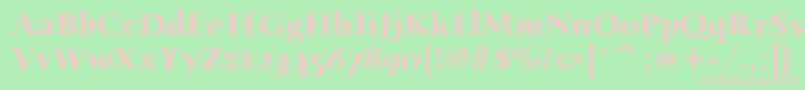 HumanaSerifItcBold Font – Pink Fonts on Green Background