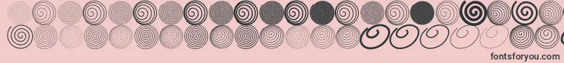 Spiralicus Font – Black Fonts on Pink Background