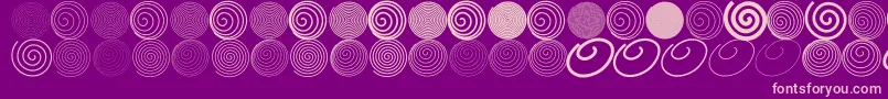 Spiralicus Font – Pink Fonts on Purple Background