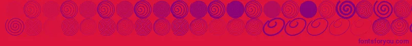 Spiralicus Font – Purple Fonts on Red Background