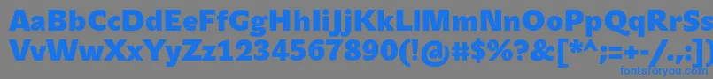 JohnsansHeavyProBold Font – Blue Fonts on Gray Background