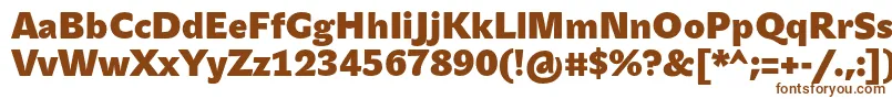 JohnsansHeavyProBold Font – Brown Fonts on White Background