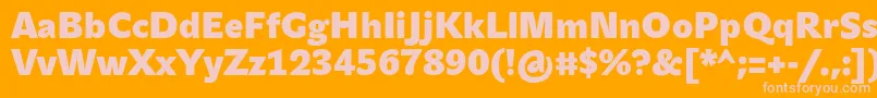 JohnsansHeavyProBold Font – Pink Fonts on Orange Background