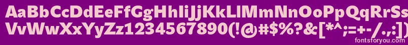 JohnsansHeavyProBold Font – Pink Fonts on Purple Background