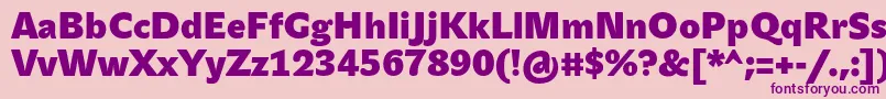 JohnsansHeavyProBold Font – Purple Fonts on Pink Background