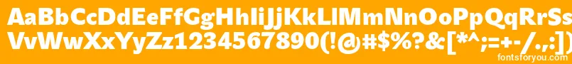 JohnsansHeavyProBold Font – White Fonts on Orange Background