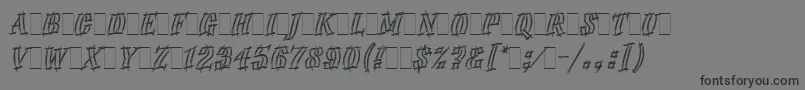 フォントEmphasisLetPlain.1.0 – 黒い文字の灰色の背景