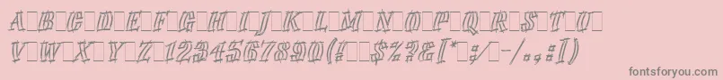 フォントEmphasisLetPlain.1.0 – ピンクの背景に灰色の文字