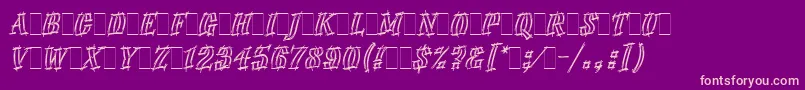 EmphasisLetPlain.1.0 Font – Pink Fonts on Purple Background