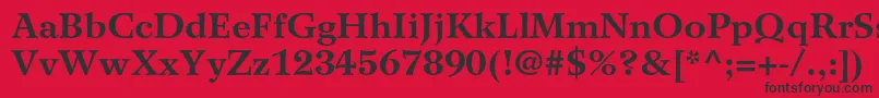 フォントWilkeltstdBold – 赤い背景に黒い文字