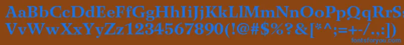 フォントWilkeltstdBold – 茶色の背景に青い文字