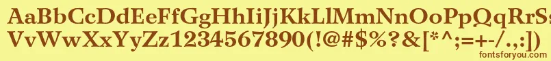 WilkeltstdBold Font – Brown Fonts on Yellow Background