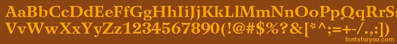 WilkeltstdBold Font – Orange Fonts on Brown Background