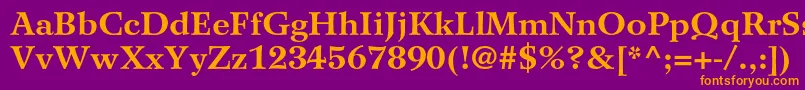 フォントWilkeltstdBold – 紫色の背景にオレンジのフォント