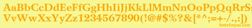 WilkeltstdBold Font – Orange Fonts on Yellow Background