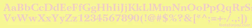 WilkeltstdBold Font – Pink Fonts on Yellow Background