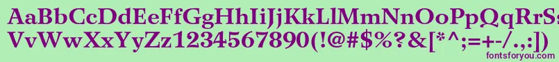 WilkeltstdBold Font – Purple Fonts on Green Background